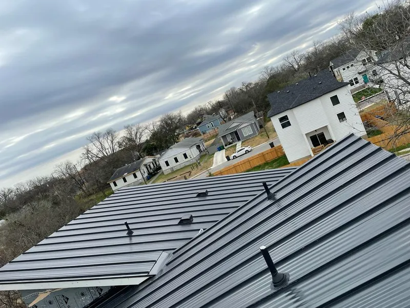 Standing seam metal roof panels with vents for Skylight Repair in Castle Rock